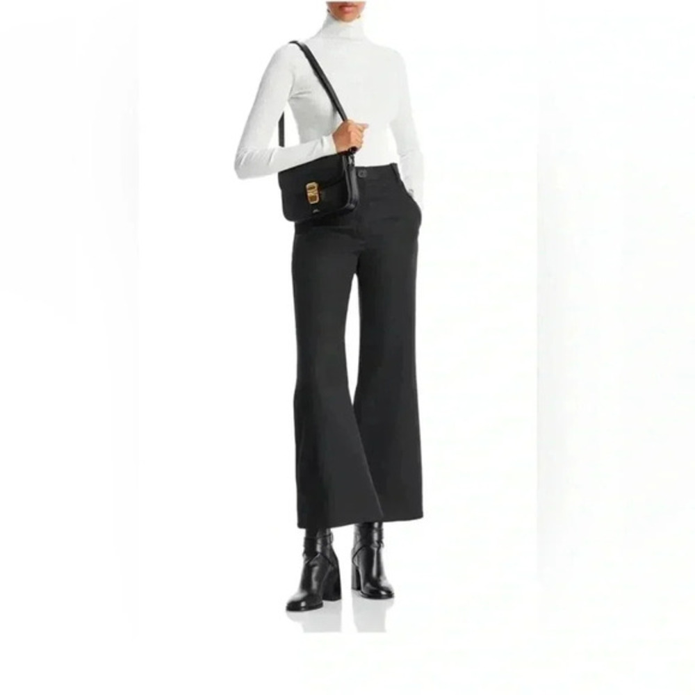 By Malene Birger Women's Carass Cropped Flared Black Trousers Sz EU 38 USA sz 28
